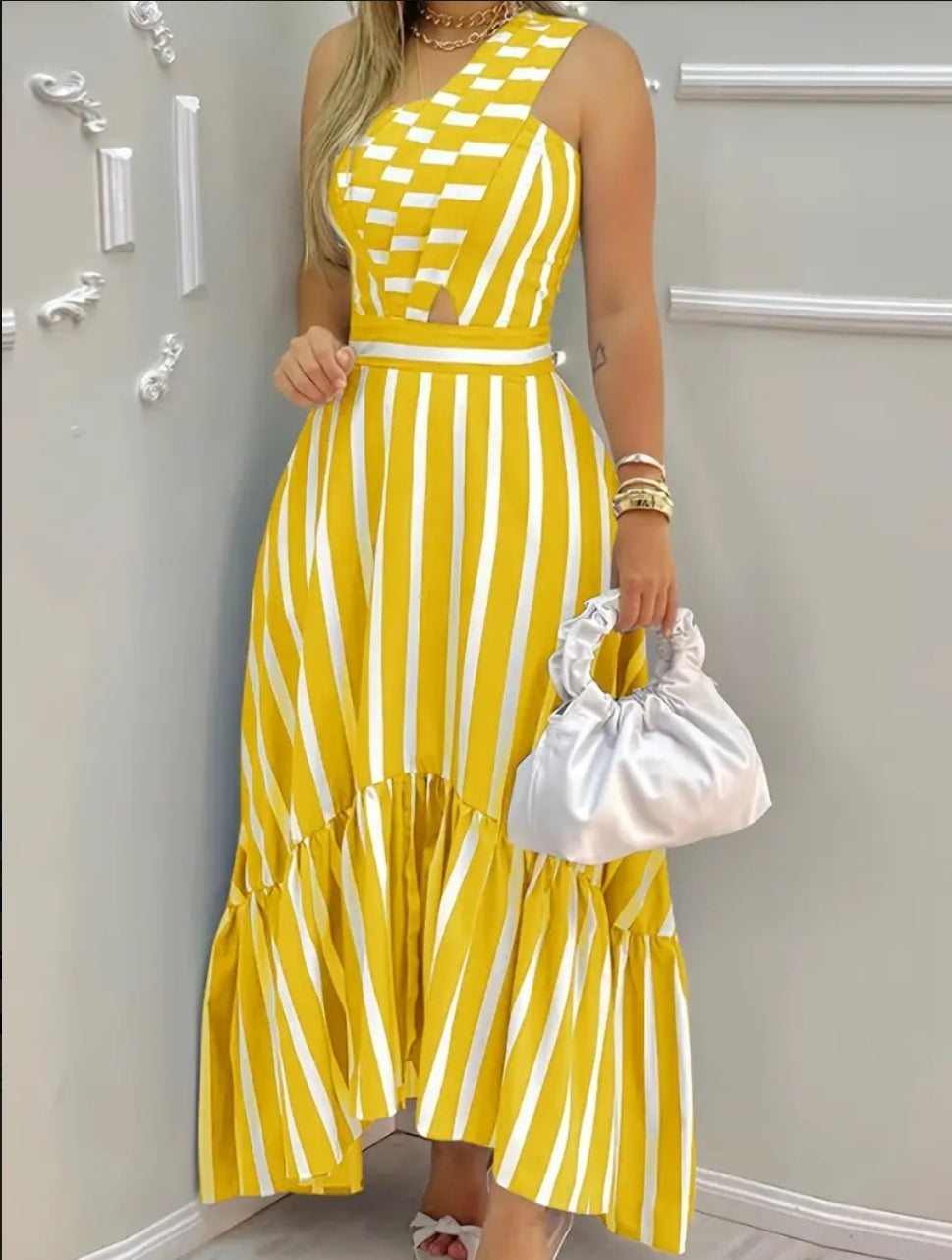 "Sunshine" One Shoulder Dress