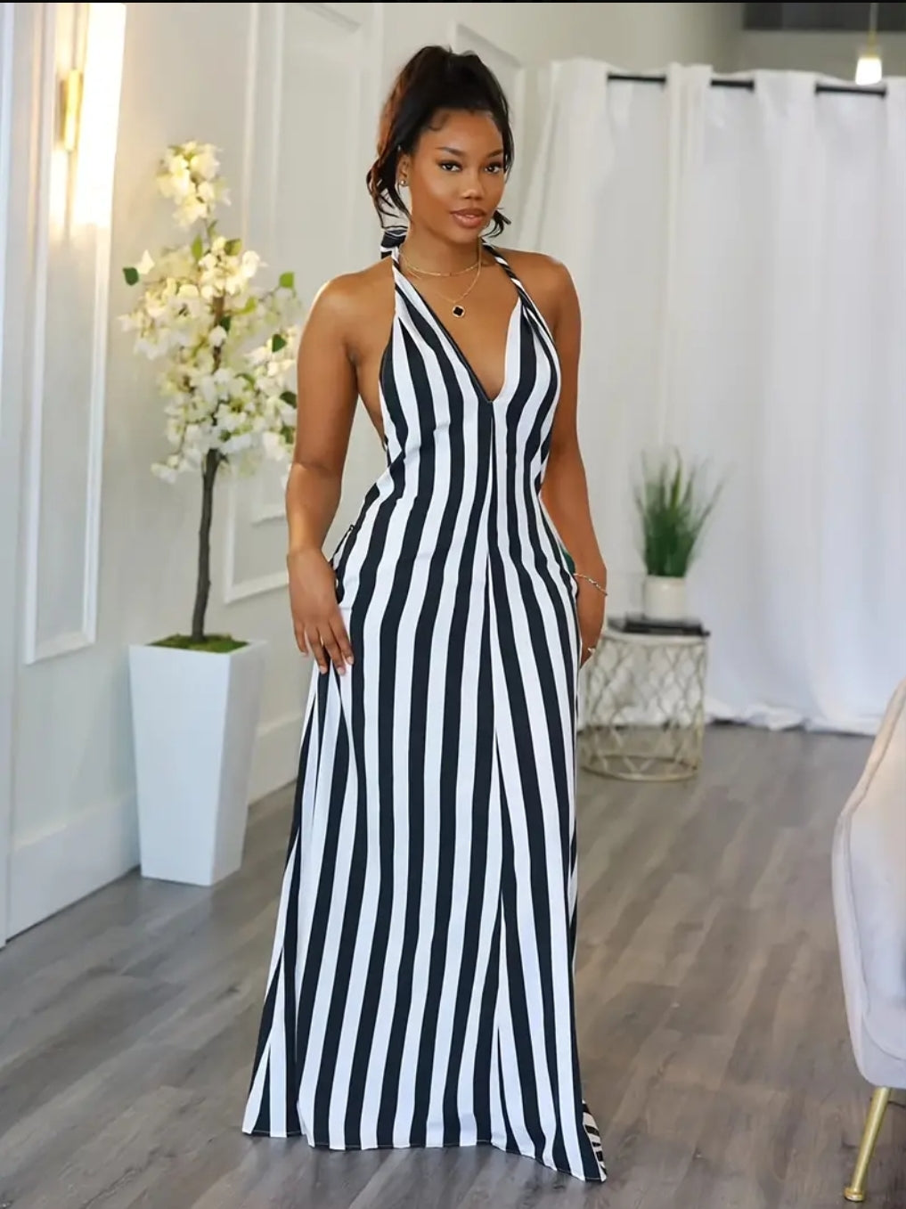 "Zora" Striped Dress